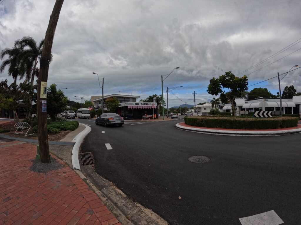 The road near the Airbnb, which Puchiko used to walk often when she lived this neighbouhood for her homestay.