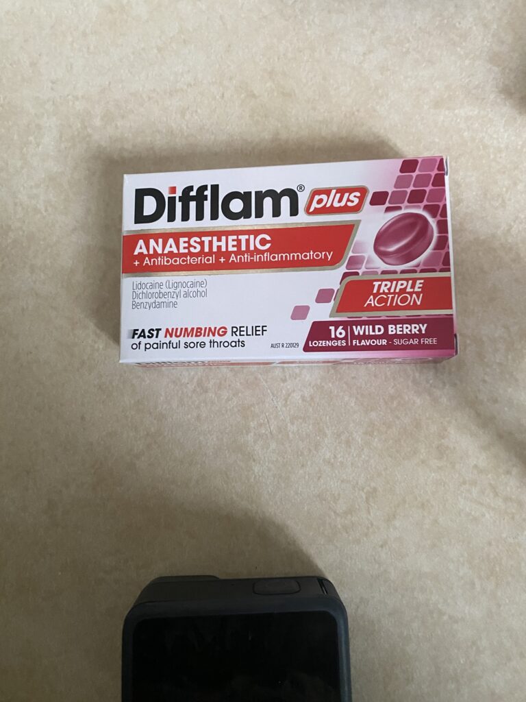 The lozenge that caused a numbing sensation and suppressed inflrammation when licked.