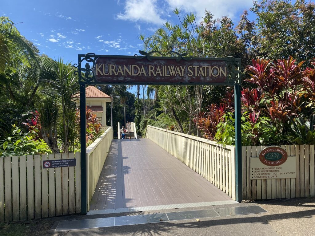 The gate of the Kuranda Rail Station.